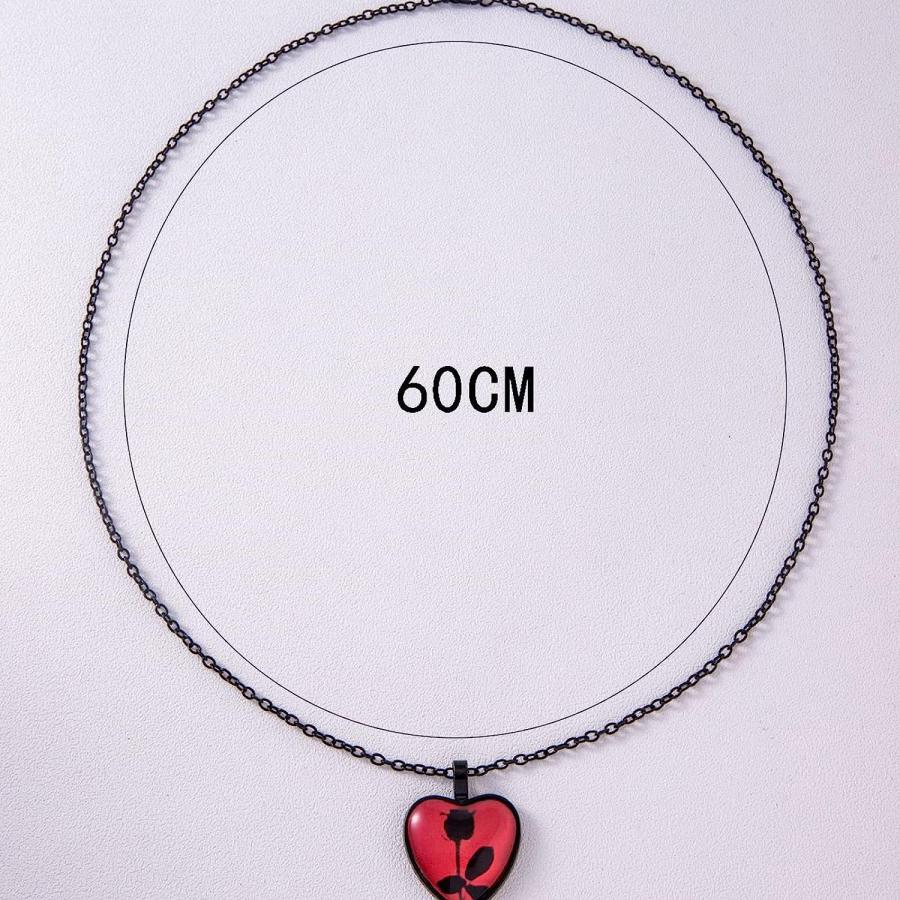 並行輸入品】ONBRIG レッドハートネックレス レディース ガラス