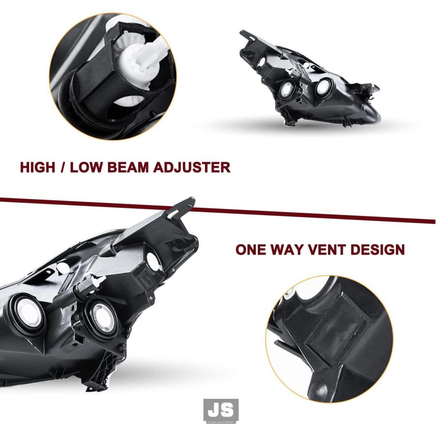 【並行輸入品】JSBOYAT ヘッドライトアセンブリ 交換用 2007-2009 日産 アルティマ 4ドア セダン ハロゲン ヘッドランプ ドライバーの画像