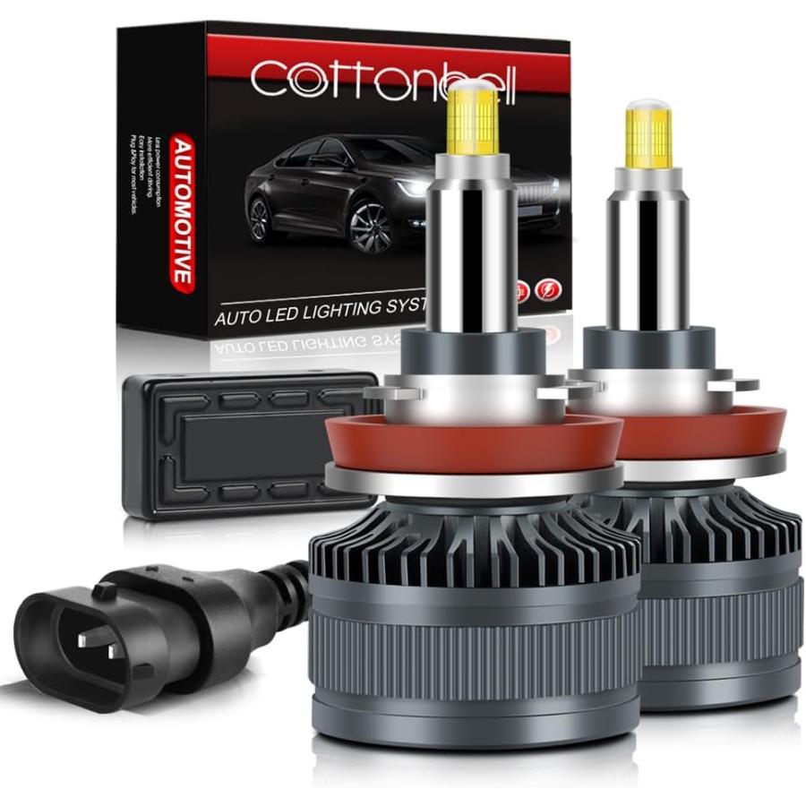 Cottonbell H11/H8/H9 LED ヘッドライト電球 6面 CSP チップ 360