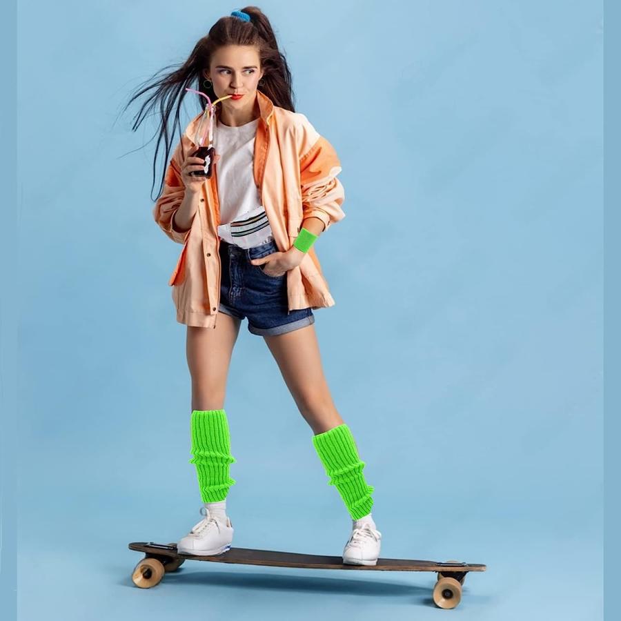 【並行輸入品】FIRAZIO 80年代風 コスチューム アクセサリー レディース ウエストバッグ付き ヘッドバンド リストバンド レッグウォーマー パ | ブランド登録なし | 01