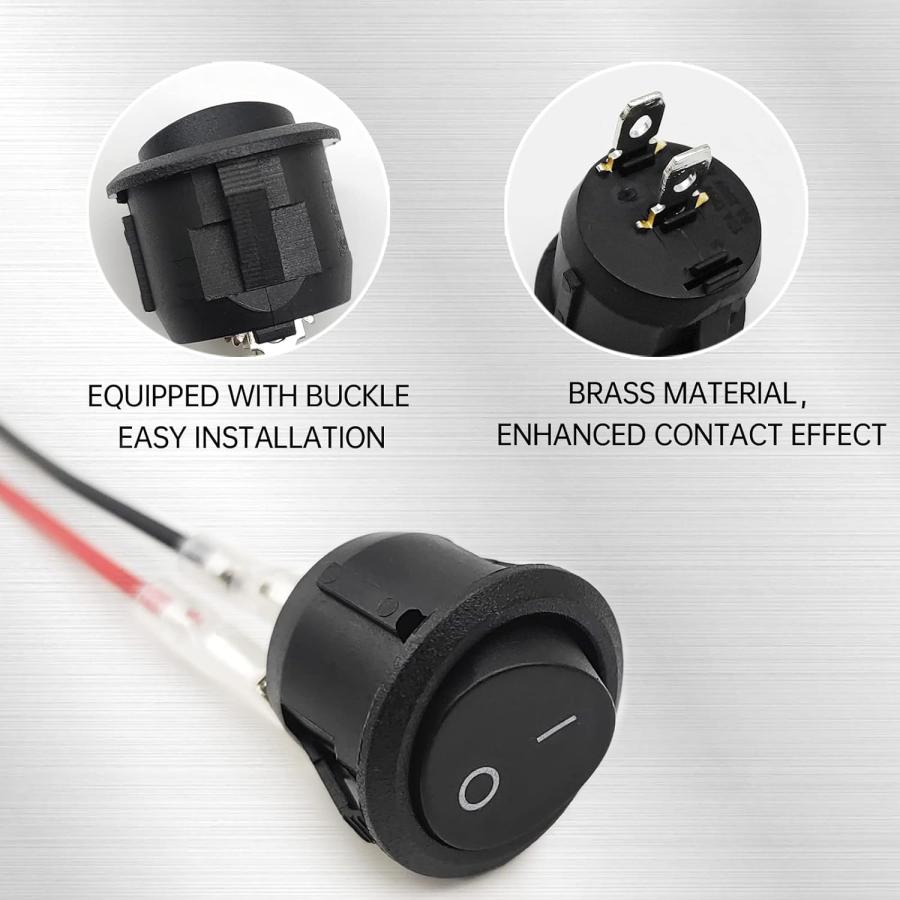 【並行輸入品】5 pcs Round Environmental Protection Boat Rocker Switch On Off Switcの画像