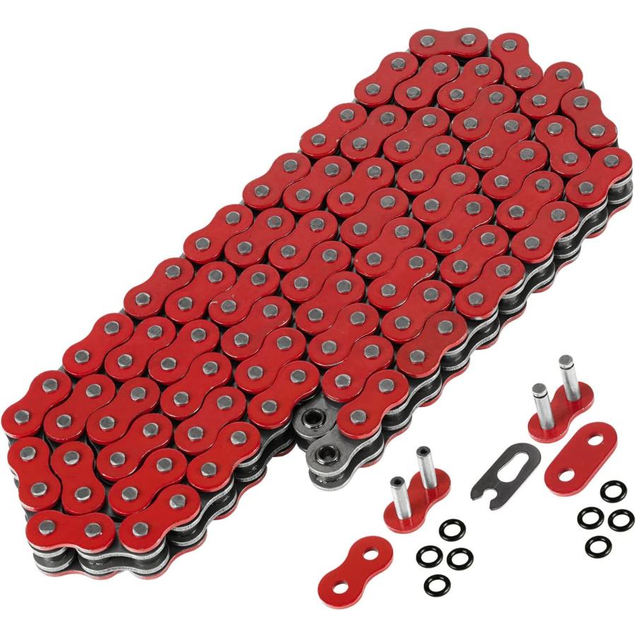 【並行輸入品】Red O-Ring Drive Chain for Street Bike Motorcycle 525 X 120 525-Pitc
