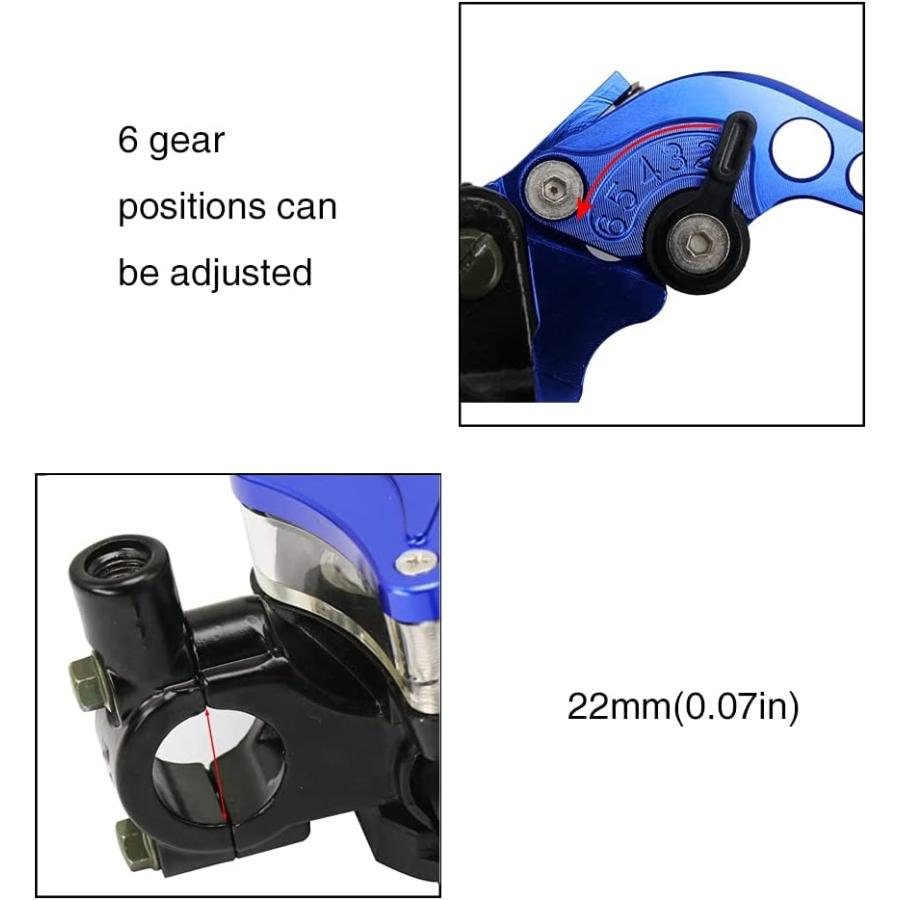 【並行輸入品】JZYSS Brake Clutch Levers 7/8inch Universal Motorcycle Brake Handles