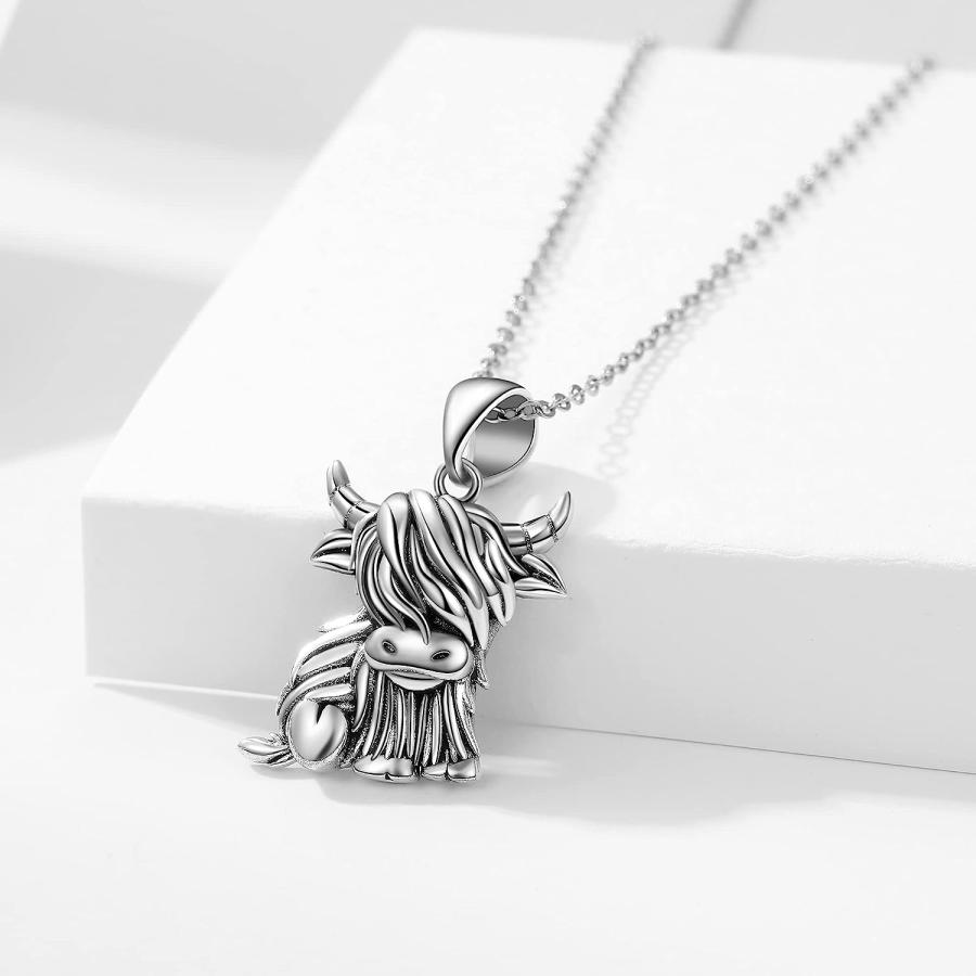 並行輸入品】Fryneauy 牛ネックレス 925スターリングシルバー
