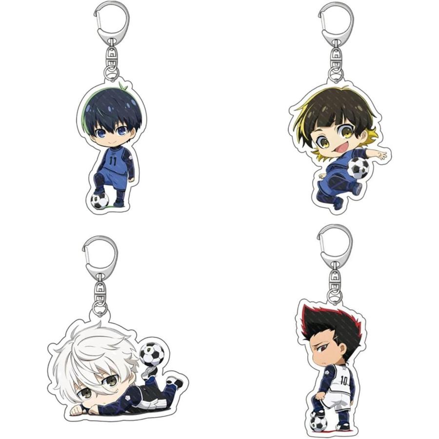 並行輸入品】Znosng BLUE LOCK Acrylic 4pcs Keychain Game Anime Key