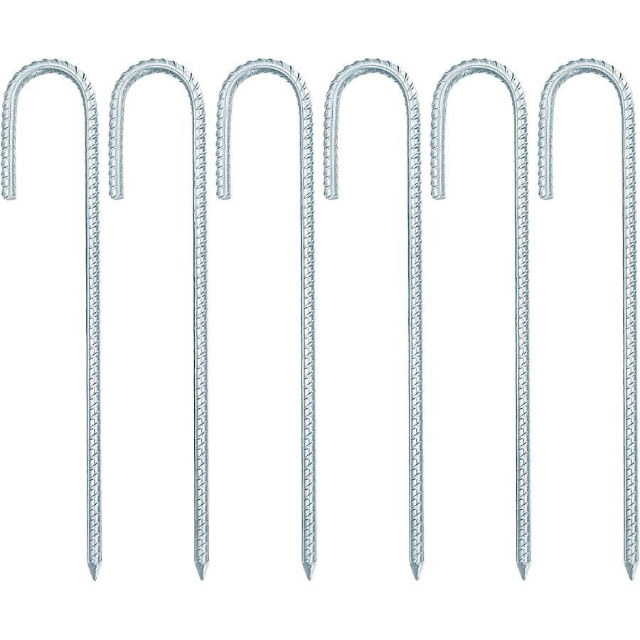 杭 並行輸入品】テント用杭6個 12インチ 高耐久 鉄筋用杭 地面用杭 J