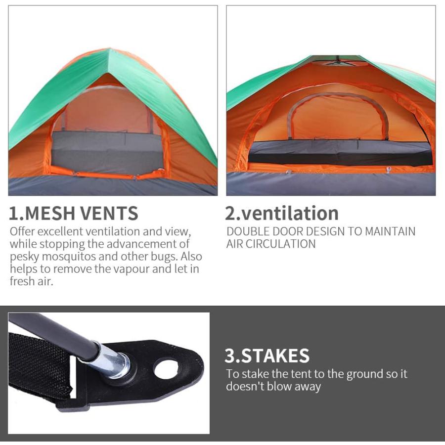 並行輸入品】Camping Tent 2-Person Portable Dome with Easy Setup