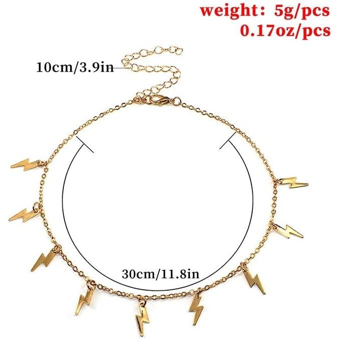 【並行輸入品】n/a Hip Hop Lightning Tassel Pendant Necklace Women's Party Short Ch_1