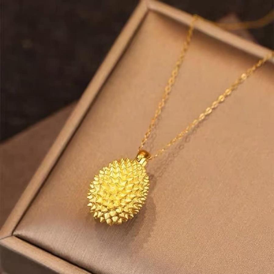 並行輸入品】XUSIOAKKM 14K ゴールド ドリアン ペンダント ネックレス