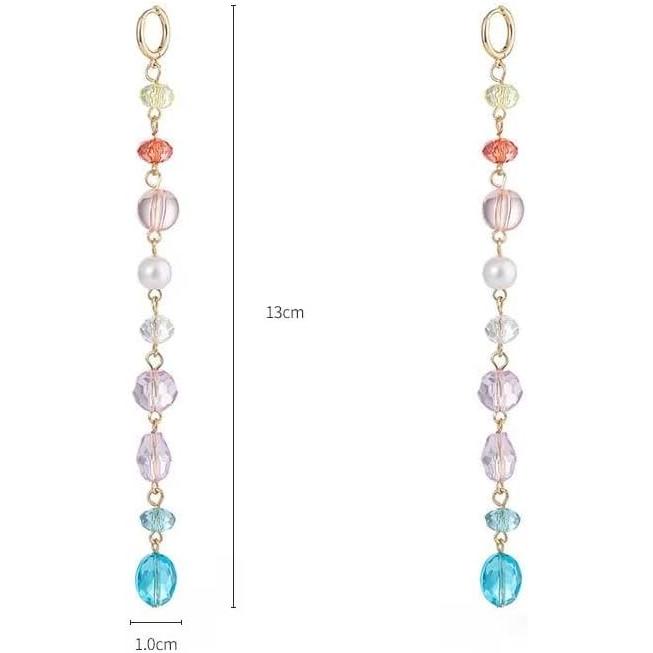 【並行輸入品】Azusa サングラス ビーズ ドロップイヤリング 低刺激性 軽量 ビーズ ロング ドロップ ダングル スレッダー イヤリング フェステ_4