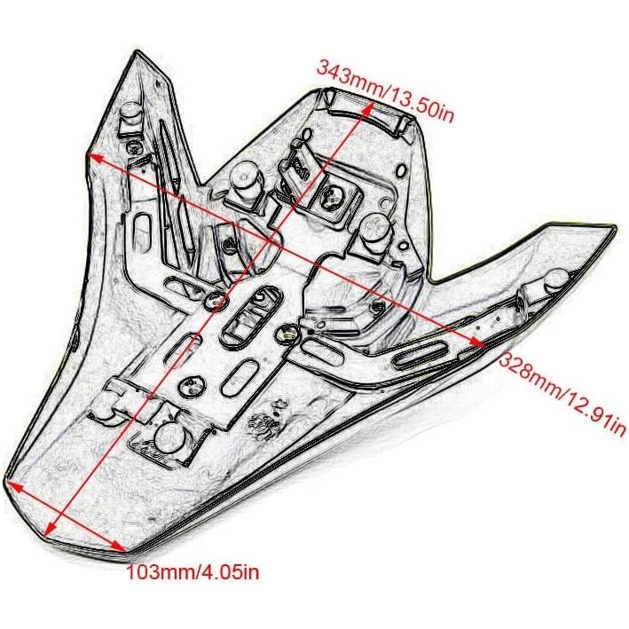 【並行輸入品】BABUJI Motorcycle Fairing Rear Passenger Pillion Seat Cowl for Kawasの画像