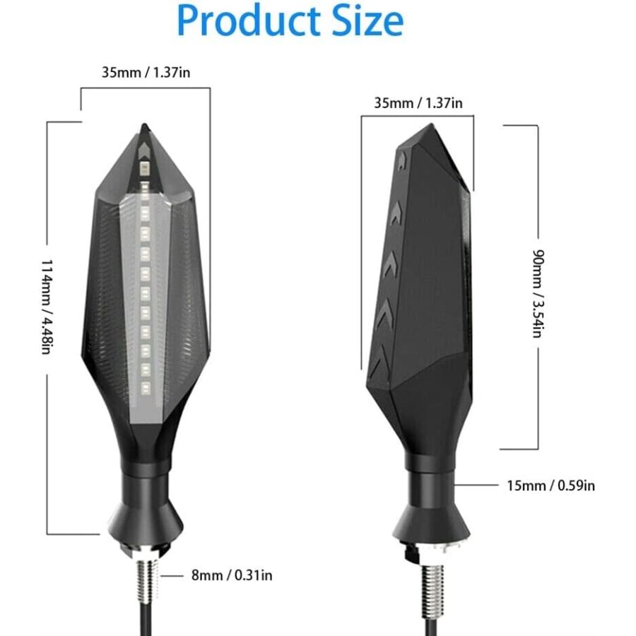 【並行輸入品】MAANYA motorcycle turn signal 2PCS DC 12V Motorcycle Lumens Turn Sigの画像
