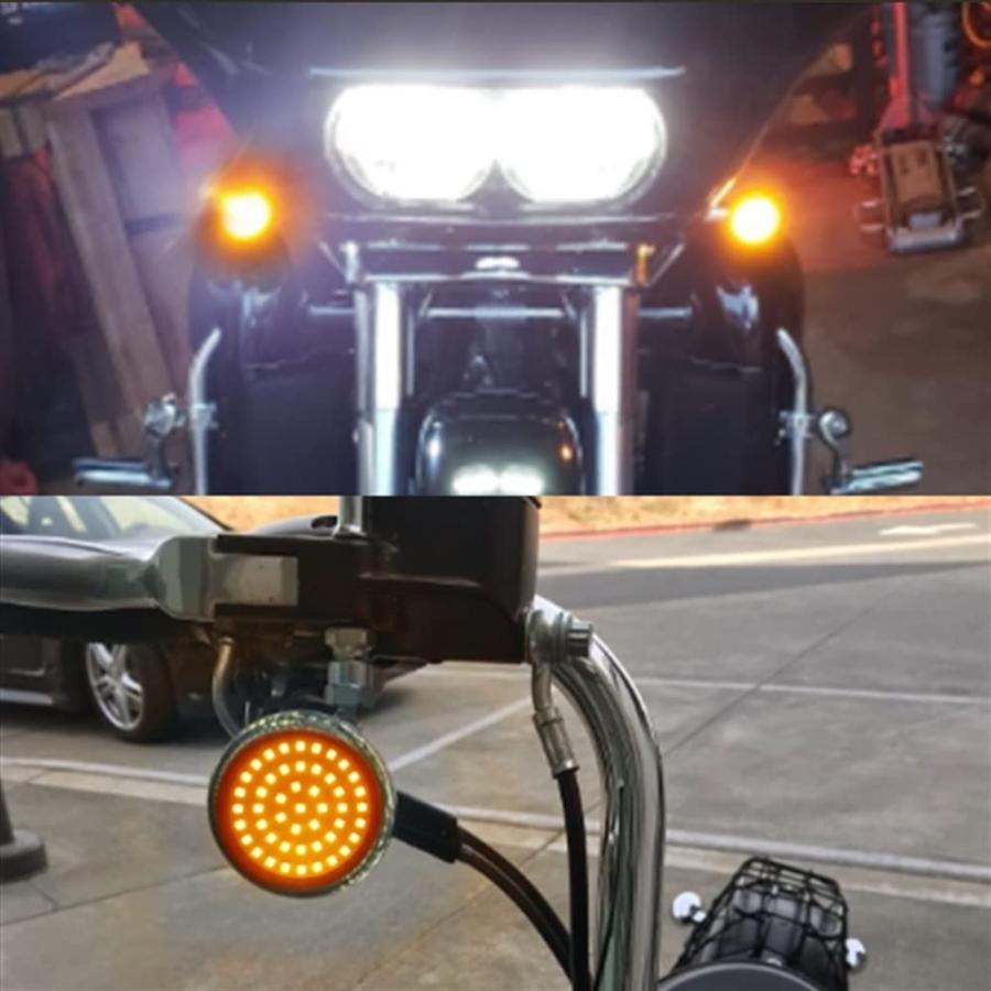 【並行輸入品】Motorcycle turn lights Amber Turn Signal Light Bulbs For Harley Daviの画像
