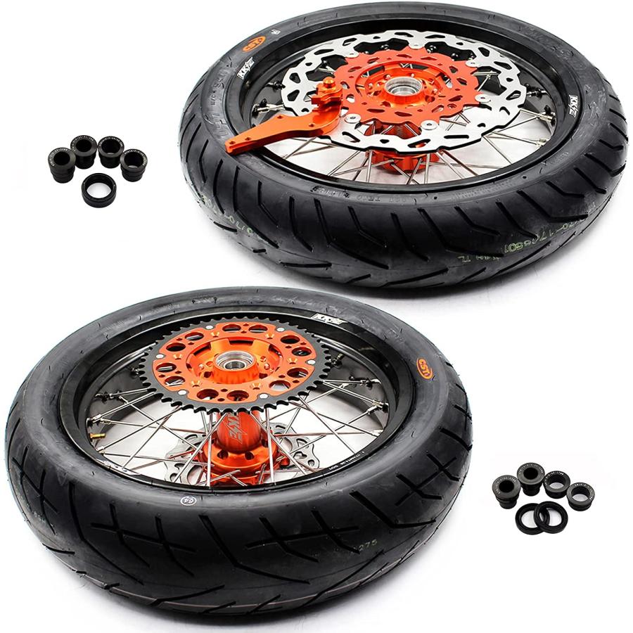 並行輸入品】KKE 3.5/4.25 スーパーモトホイール リムタイヤ KTM 125