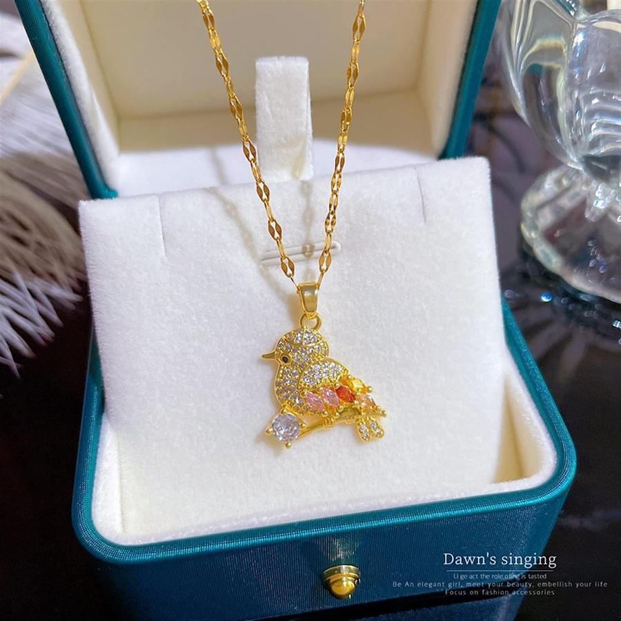 【並行輸入品】SMOKT Fashion Personality Wind Bird Necklace Luxury Classic Micro In_2