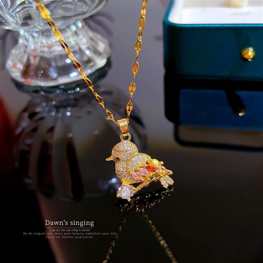 【並行輸入品】SMOKT Fashion Personality Wind Bird Necklace Luxury Classic Micro In_3