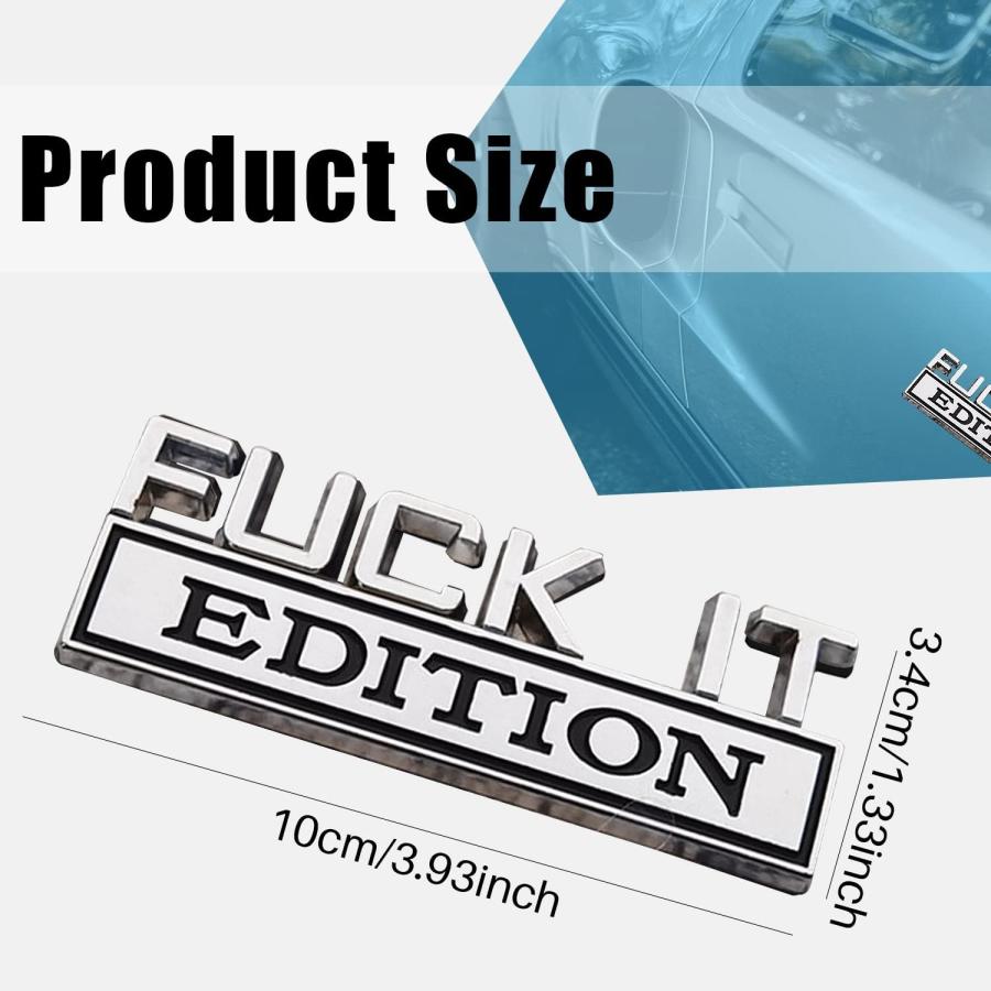 【並行輸入品】Pincuttee Car Bumper Emblem Stickers Fuck IT Edition Emblems for Carの画像