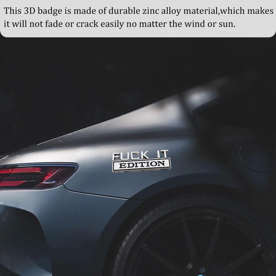 【並行輸入品】Pincuttee Car Bumper Emblem Stickers Fuck IT Edition Emblems for Carの画像