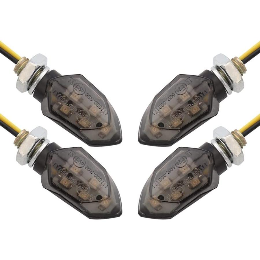 並行輸入品】KAFARE Motorcycle turn lights 4PCS Mini Smoke Lens