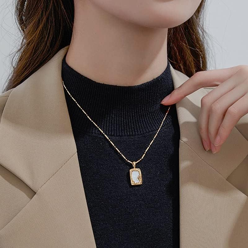 【並行輸入品】SLNFXC Mothershell Geometric Pendant Necklace Female Clavicle Chainの画像