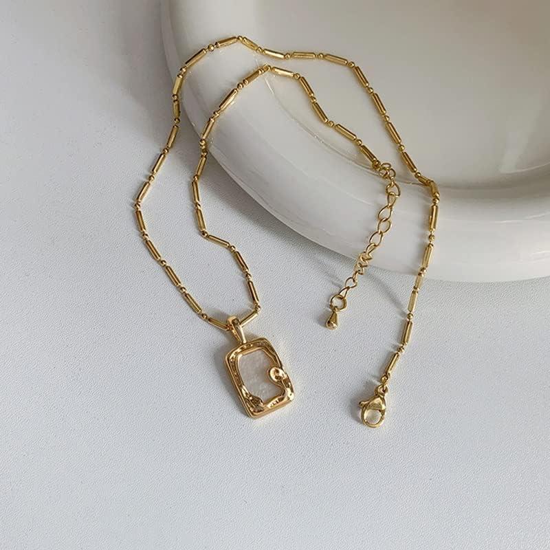 【並行輸入品】SLNFXC Mothershell Geometric Pendant Necklace Female Clavicle Chainの画像