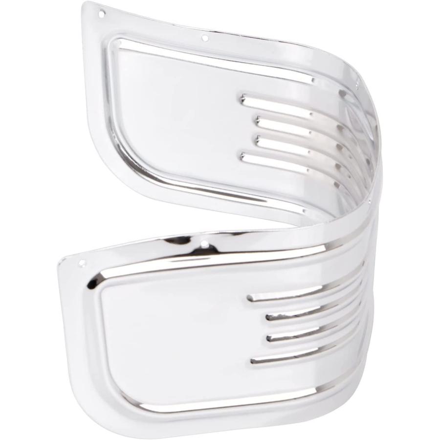 【並行輸入品】1 Pcs Chrome Steel Ribbed Front Fender Trim Skirt Fit for Harley Tou