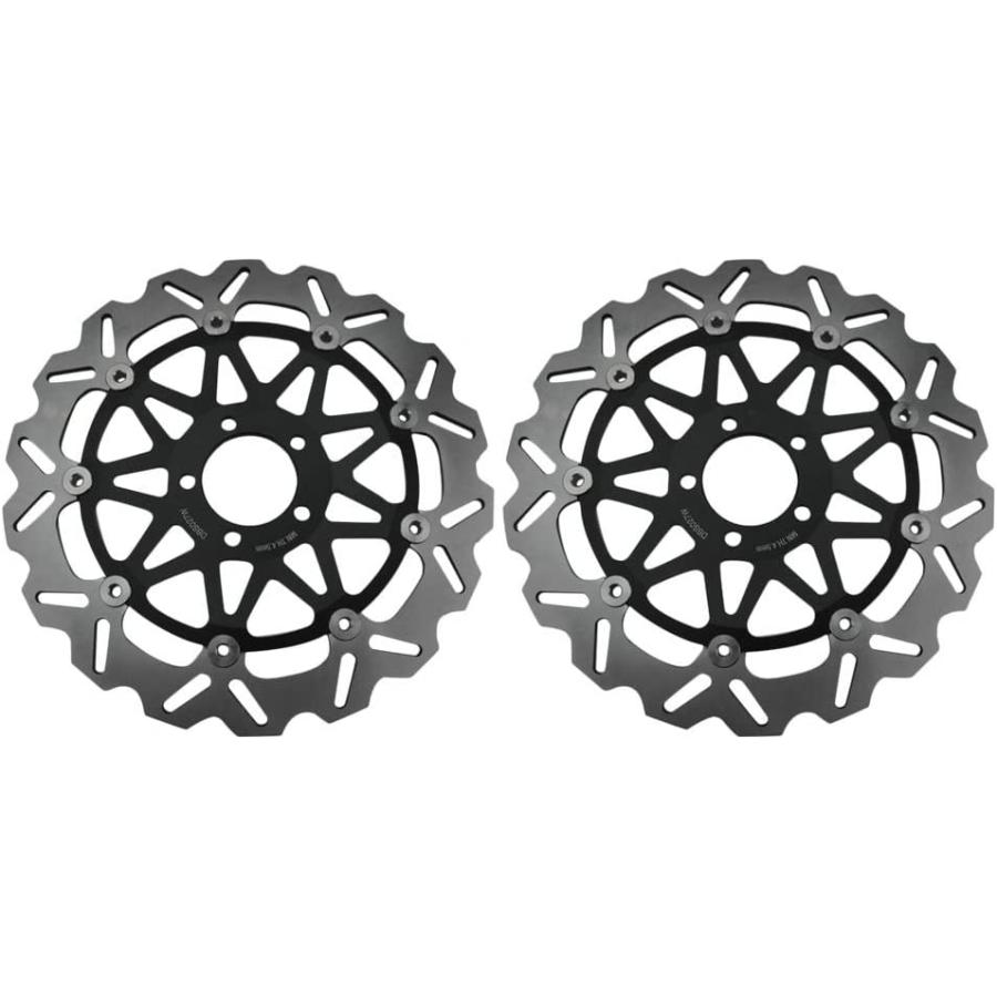 並行輸入品】Lirun Pair Motorcycle Front Brake Disc Rotors for