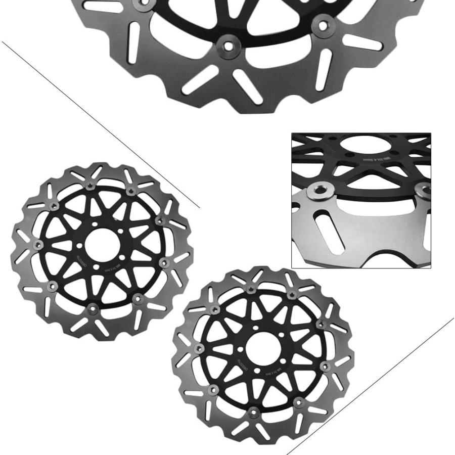 並行輸入品】Lirun Pair Motorcycle Front Brake Disc Rotors for