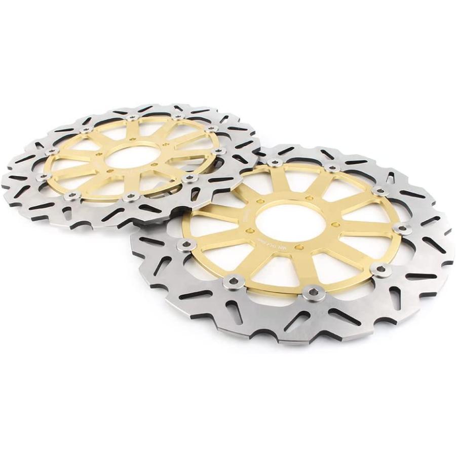 Newsmarts Gold Front Disc Brake Rotor Motorcycle Assembly