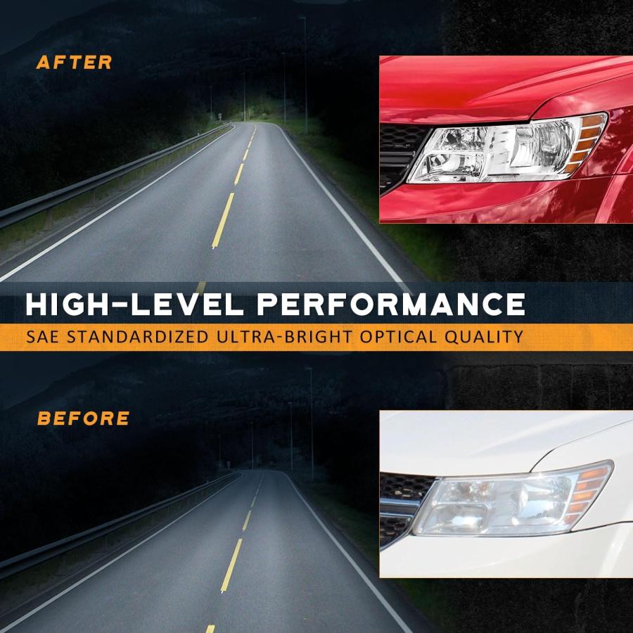 【並行輸入品】WEELMOTO 2009-2015 DODGE JOURNEY ヘッドライトアセンブリ 交換用 09 10 11 12 13 14 1の画像