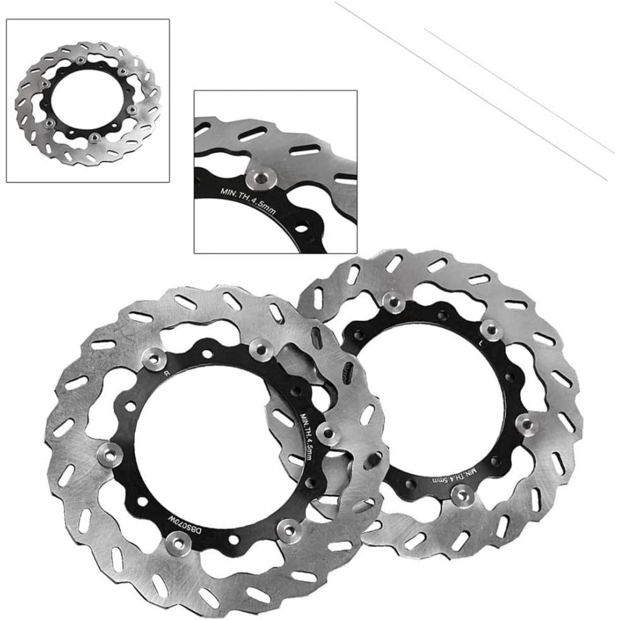 【並行輸入品】FSFY Pair Motorcycle Front Brake Disc Rotor Replacement for Yamaha X_5