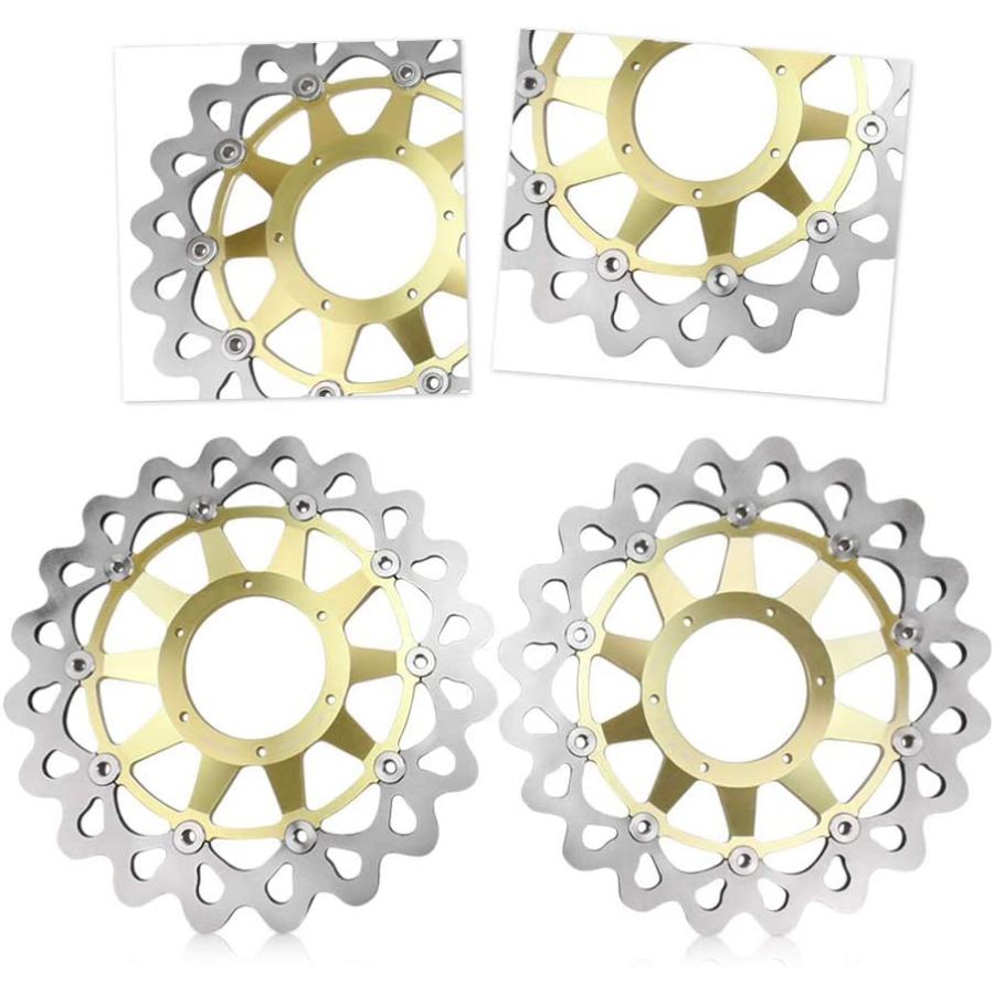 【並行輸入品】FSFY Motorcycle Brake Rotors Parts Front Brake Disc Rotors Stainless_2