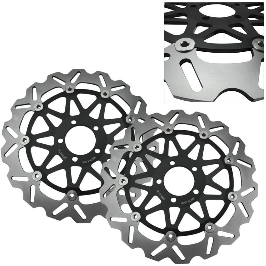 刹璃 03 Kawasaki ZX 12 R ZX1200 1200 C Ninja Front Brake Rotors