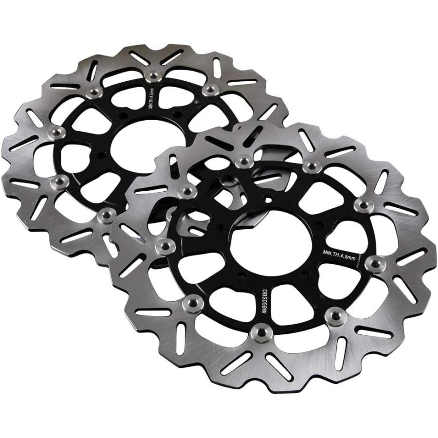 【並行輸入品】FSFY Pair Motorcycle Front Brake Disc Rotor Replacement For Kawasaki_3