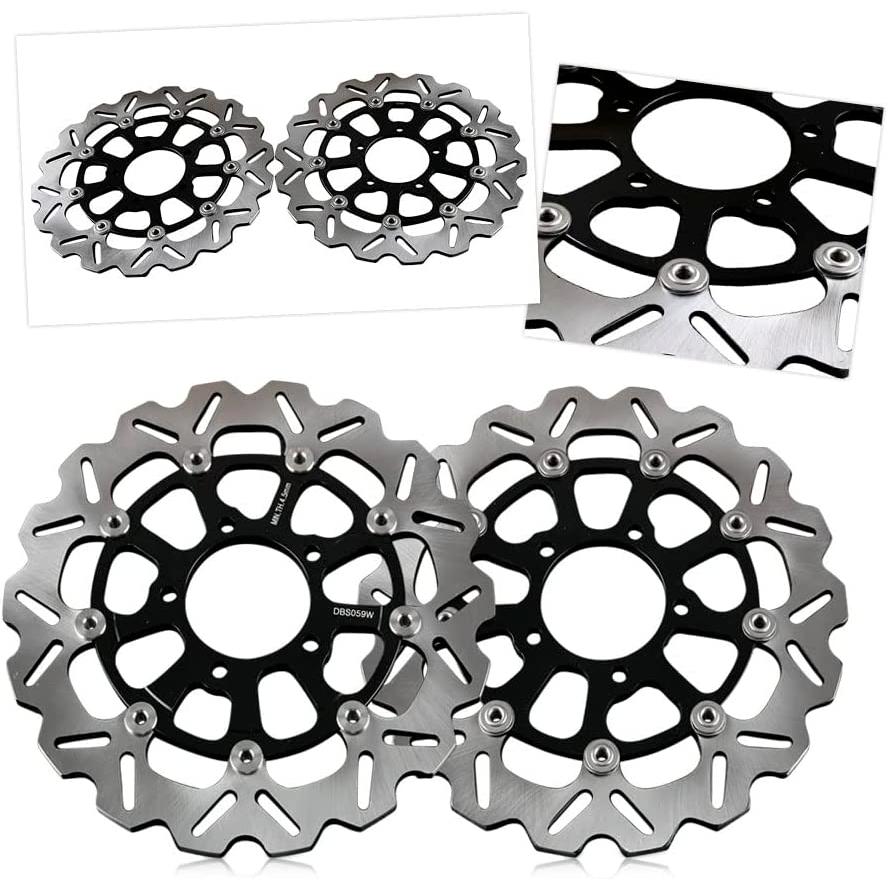 【並行輸入品】FSFY Pair Motorcycle Front Brake Disc Rotor Replacement For Kawasaki_5