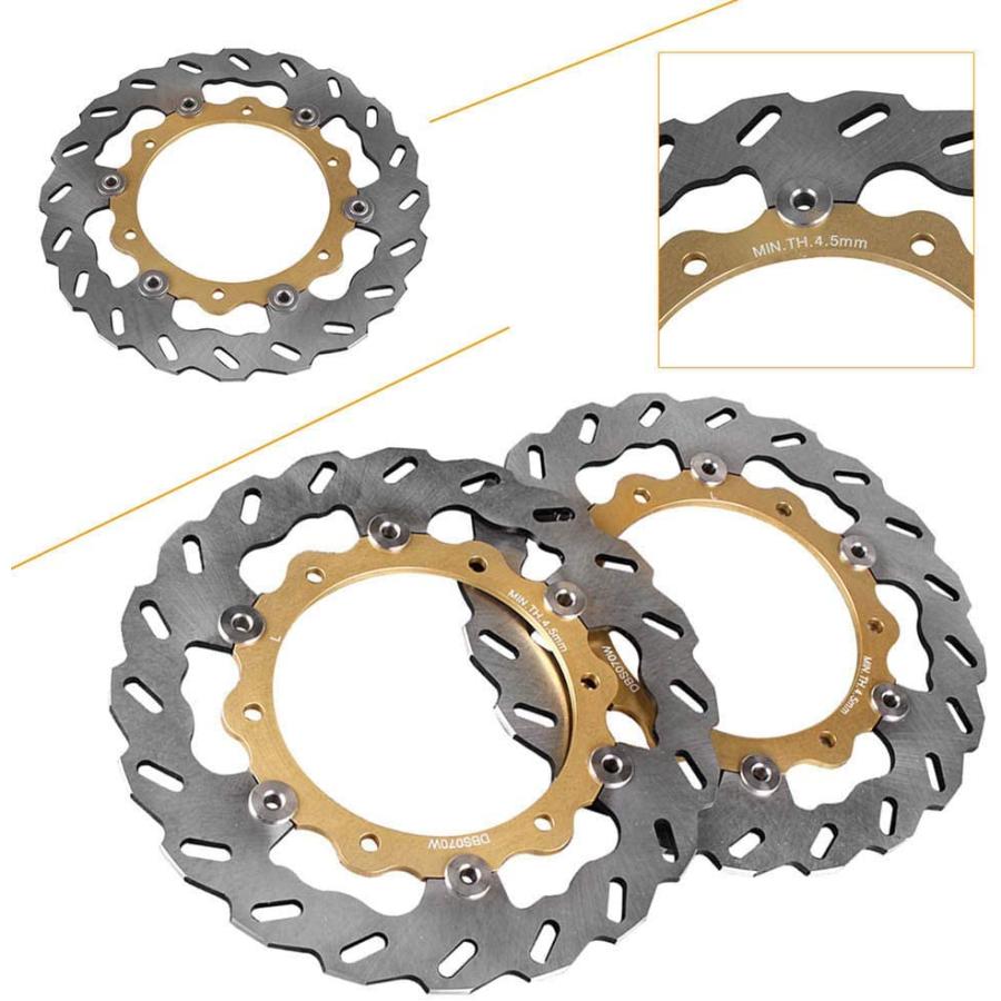 【並行輸入品】FSFY Gold Front Disc Brake Rotor Motorcycle Assembly Brake Parts Sta_2