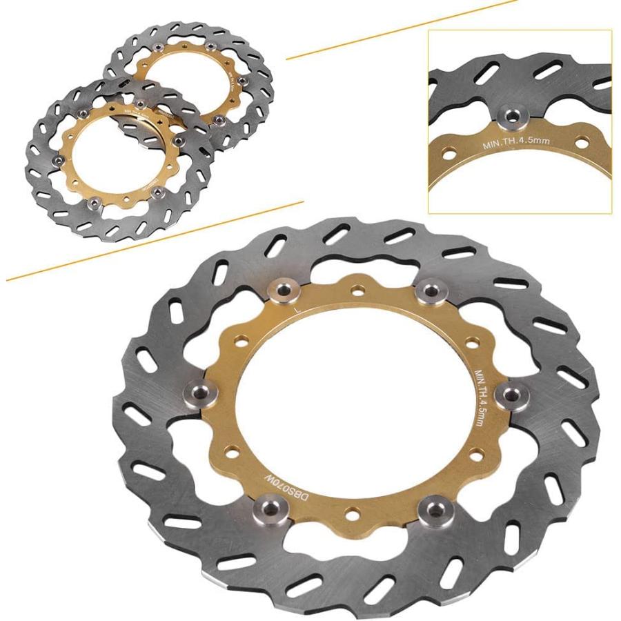 【並行輸入品】FSFY Gold Front Disc Brake Rotor Motorcycle Assembly Brake Parts Sta_3