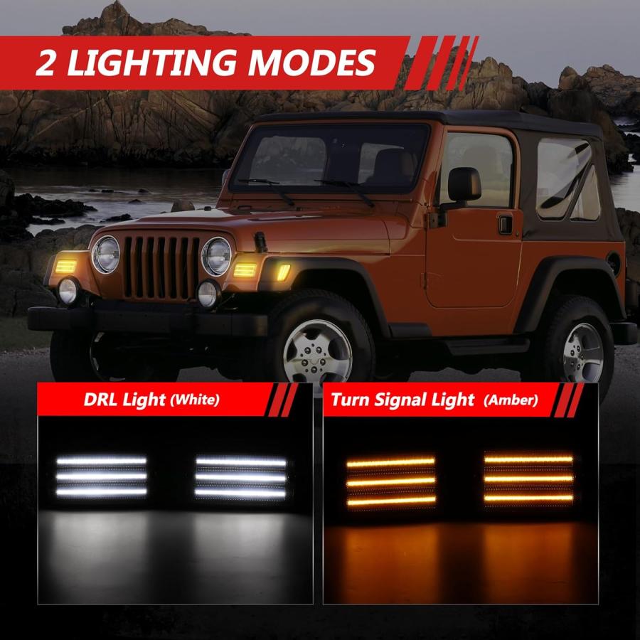 JK ラングラー　フロントバンパー　中古 おまけ未使用ＬＥＤウインカー 並行輸入品】ALAVENTE LED ウィンカーランプ ジープ ラングラー TJ