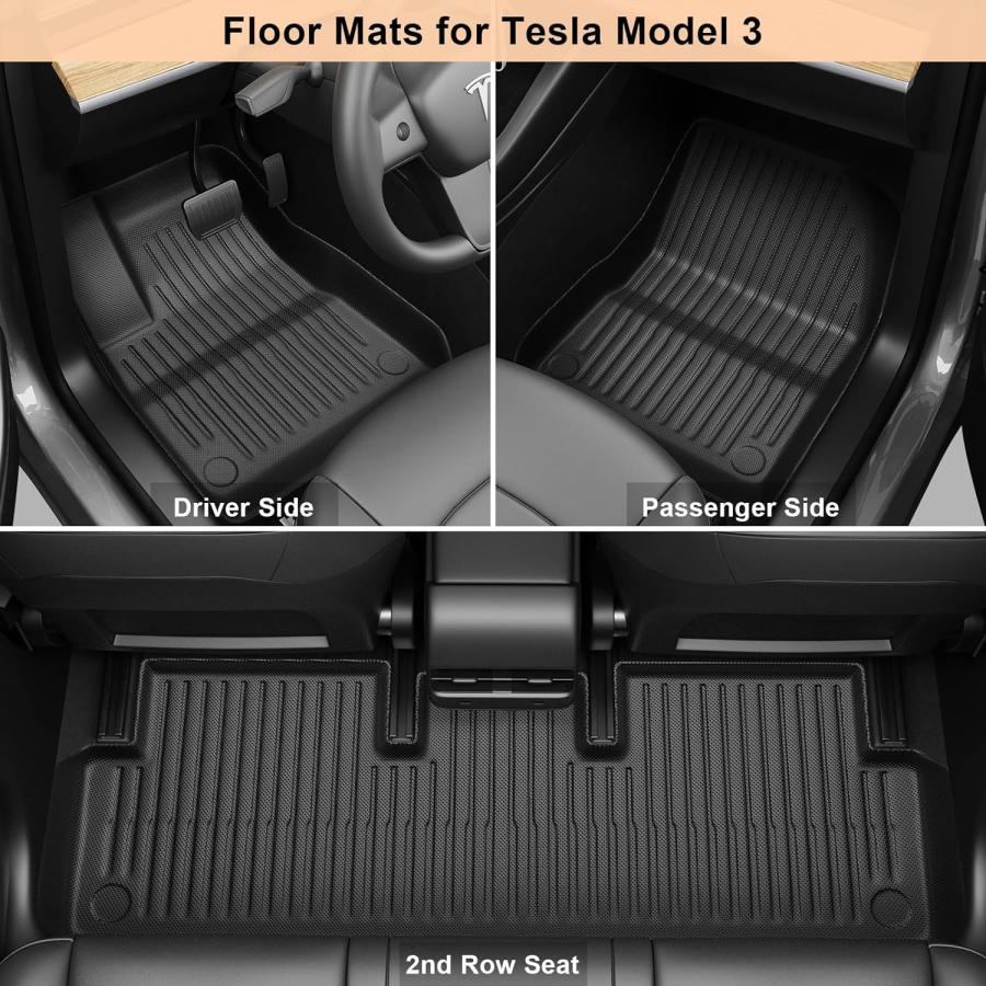 並行輸入品】Floor Mats for Tesla Model 3 2021 2022 2023