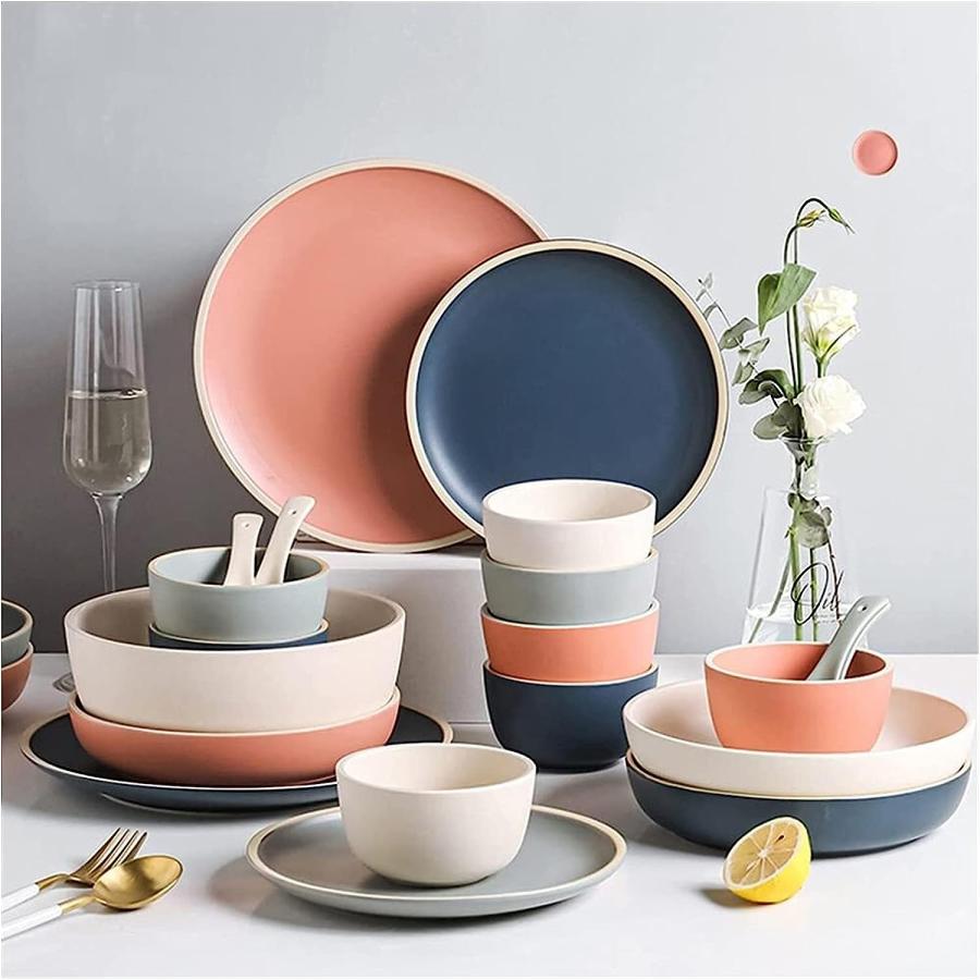 POCHY Dining Plate Set 9-44PCS Ceramic Dinnerware Bone China