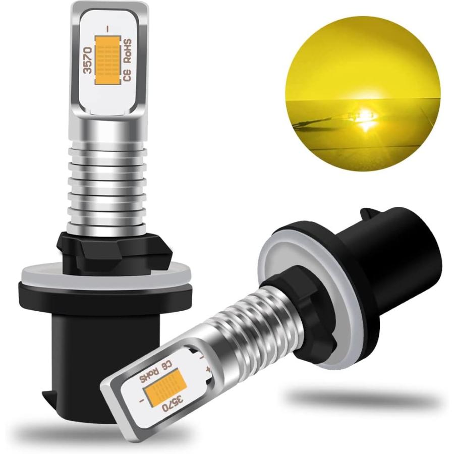 【並行輸入品】ZEBANERT 880 893 899 LEDフォグライト電球 3000K アンバーイエロー 60W 3000LM CSP ...
