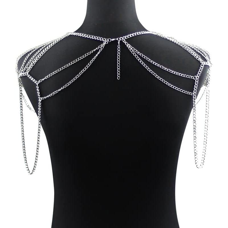 【並行輸入品】SYCK Shoulder Chain Necklaces Beads Chains Necklace Party Shoulder Aの画像