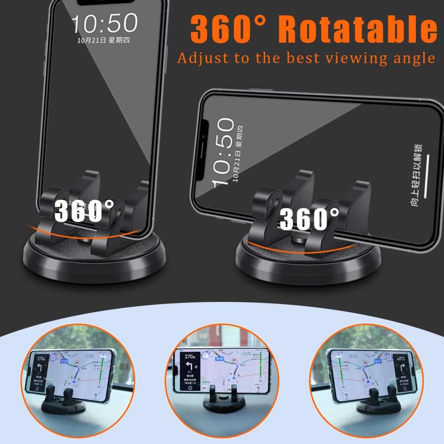 【並行輸入品】Pincuttee ダッシュボード電話ホルダー 車用 携帯電話ホルダーマウント 携帯電話カークレードル 360°回転可能 車載携帯電話ホの画像