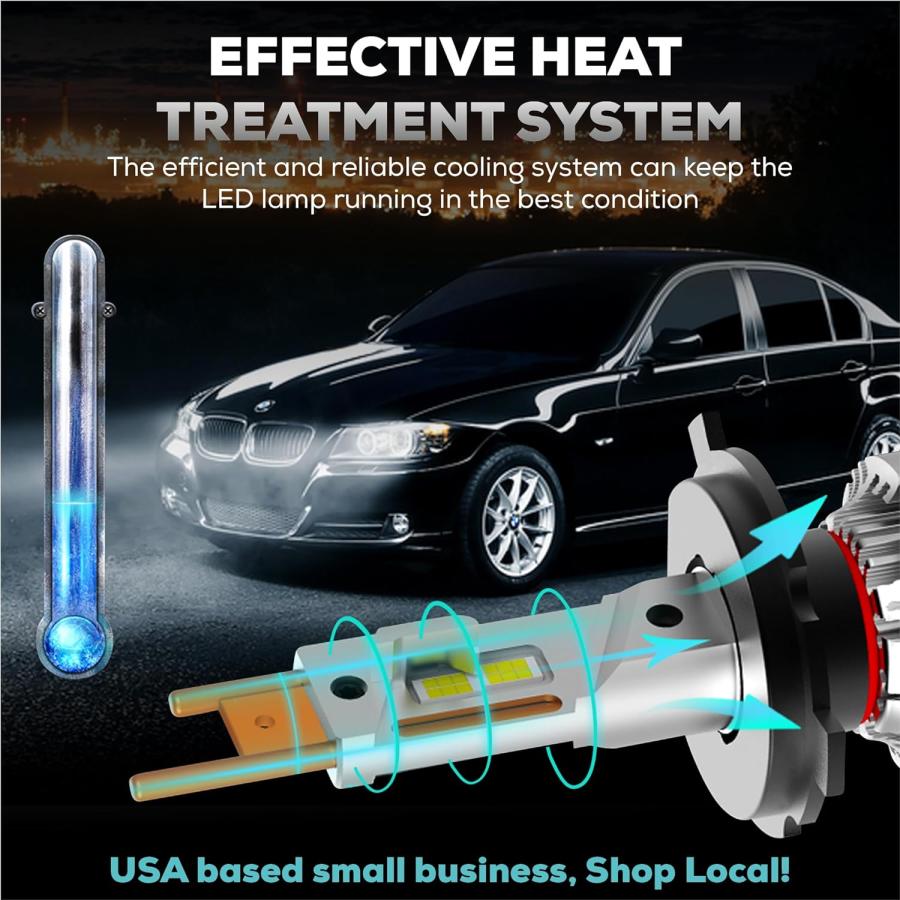 【並行輸入品】DRIVED  LEDヘッドライト   車用高度なLEDライト   IP65防水LED電球   実用的な直接交換電球 6500Kカラーの画像