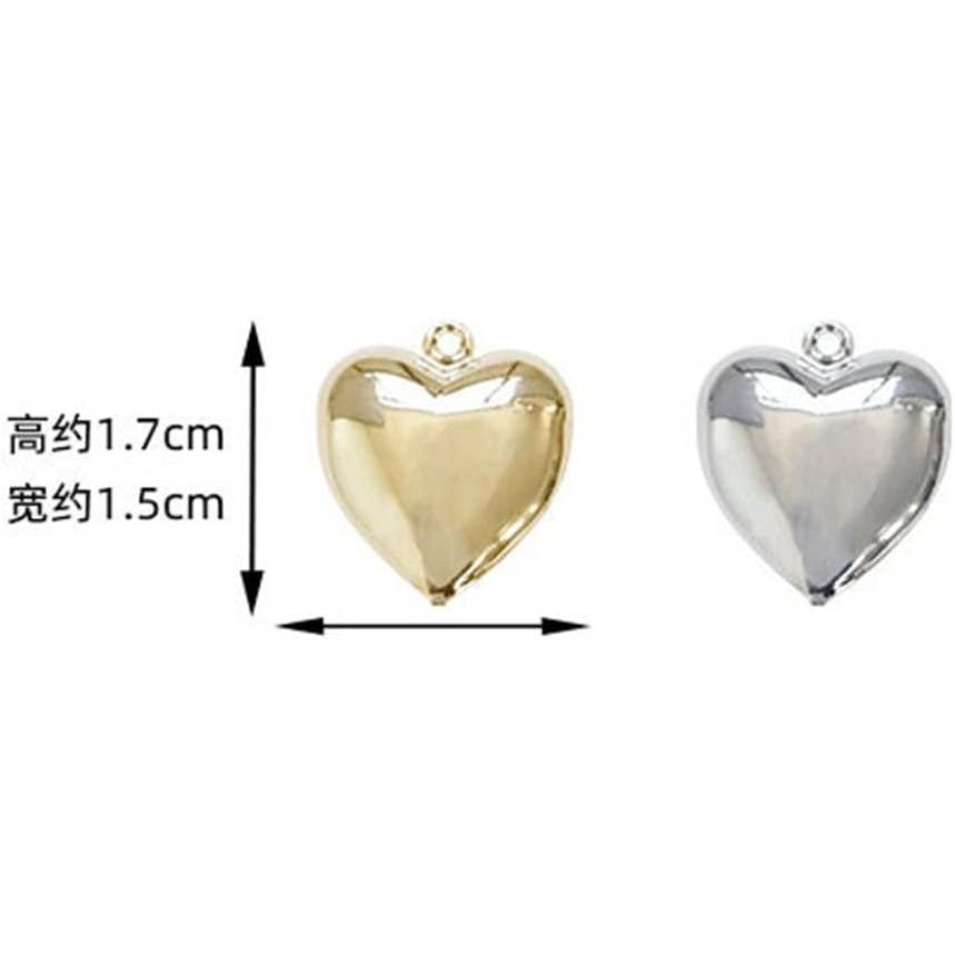 【並行輸入品】MXIAOXIA Sweet Three-Dimensional Full Heart Earrings DIY Necklace Eaの画像