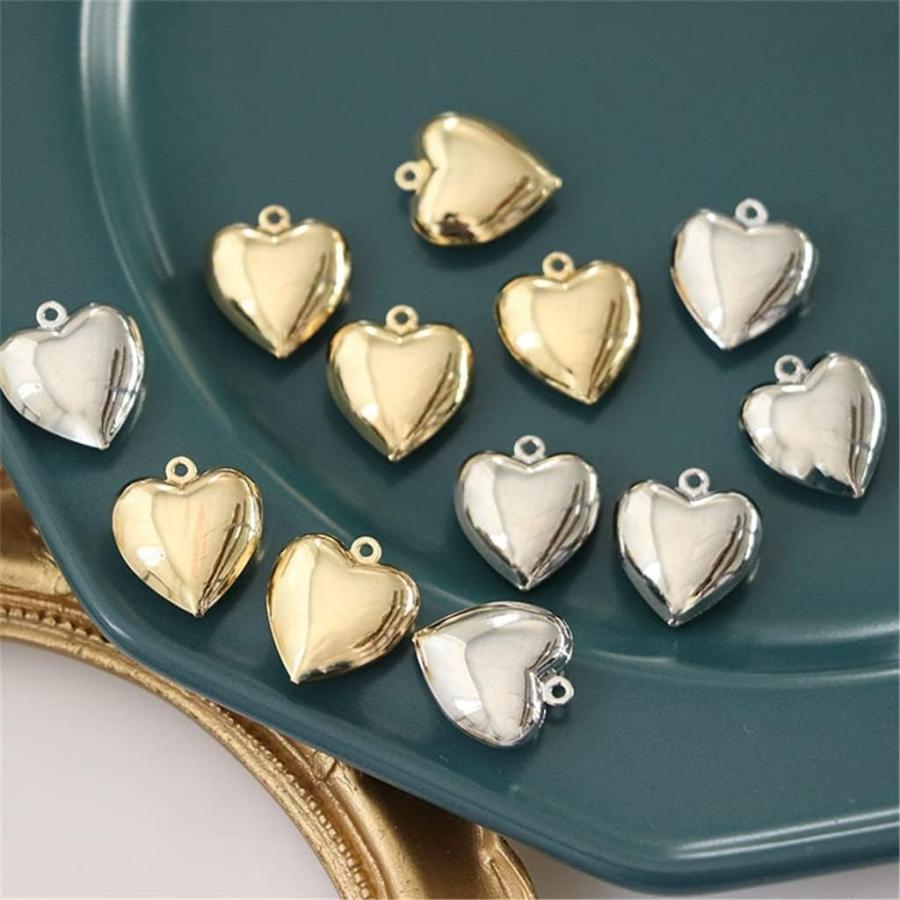 【並行輸入品】MXIAOXIA Sweet Three-Dimensional Full Heart Earrings DIY Necklace Eaの画像