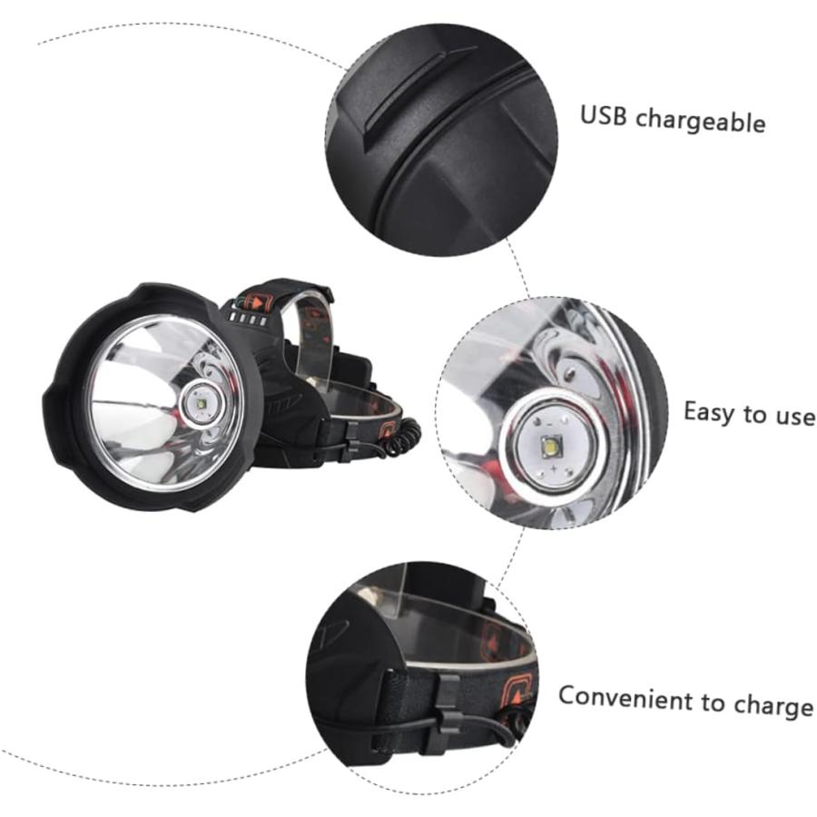 【並行輸入品】CRILSTYLEO 1 Set Headlamp Super Bright Flashlight Running Headlamp B_7