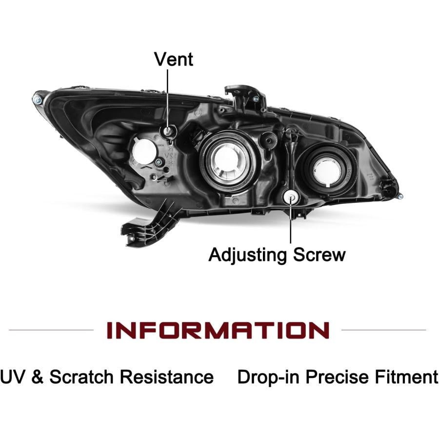 【並行輸入品】JSBOYAT OE Style Headlight Assembly Replacement for 2014-2015 Hondaの画像