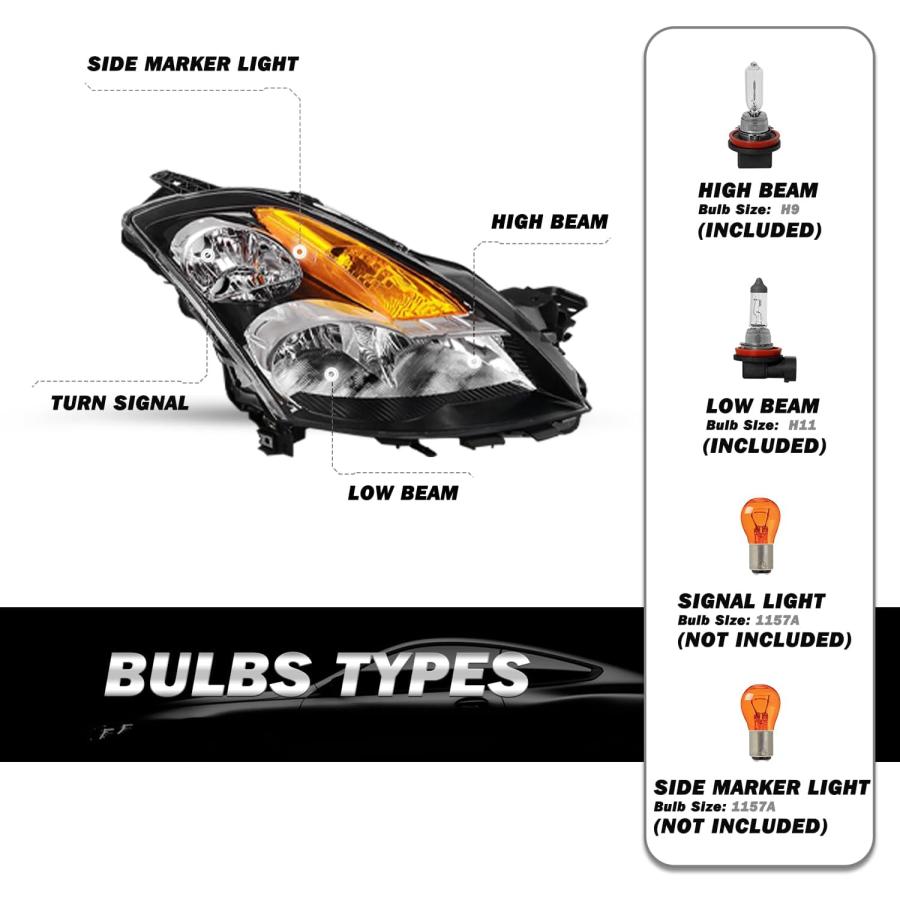 【並行輸入品】SOCKIR 4-Door Sedan Headlight Assembly Compatible with 2007 2008 200の画像