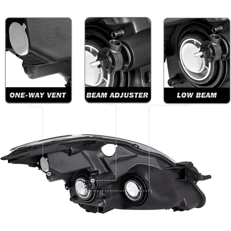 【並行輸入品】SOCKIR 4-Door Sedan Headlight Assembly Compatible with 2007 2008 200の画像